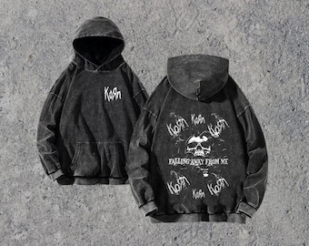 Korn Rock Band World Tour Hoodies, Vintage Washed Sweatshirts, Hip Hop Streetwear mit Kapuze, Pullover Lose Y2K Tops, Harajuku Hoodie Retro Y2K