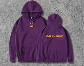JIMIN Hoodie, Original Hoodie Gedruckt Seven With You, You Never Walk Alone, Jimin Merch Für Fans Karte Lila Sweatshirt, Unisex Hoodie
