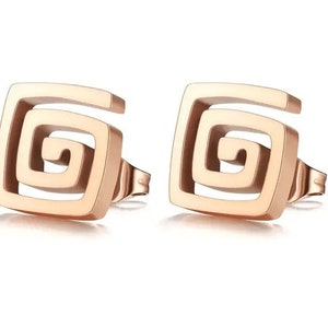 Fashion Stainless Steel Loop Shaped Ear Nails Ear Studs