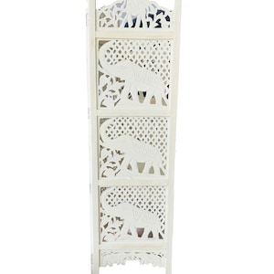 White elephant Wooden Folding Divider, Partition, Handmade Self standing separator