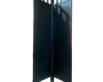 Mid century Black Block Design Wooden Folding Divider, Partition, Handmade Self standing saperater up to 7 feet height