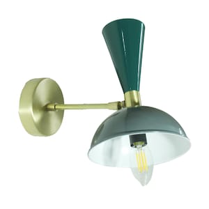 Handmade Brass Diabolo Wall Sconce: Mid-Century Modern Articulated Light