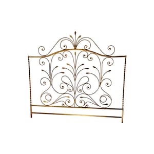Hollywood Regency Metal Headboard Handmade 20th Century Rococo Headboard, King/Queen French Louis XV style