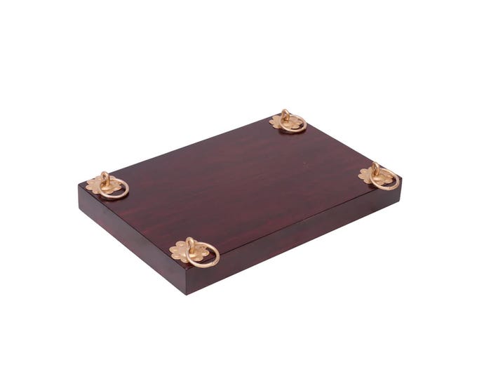 Wooden Compact Swing, handmade Wood Brass Ceiling Hanging Fixture, Home Decor, traditional Jhula