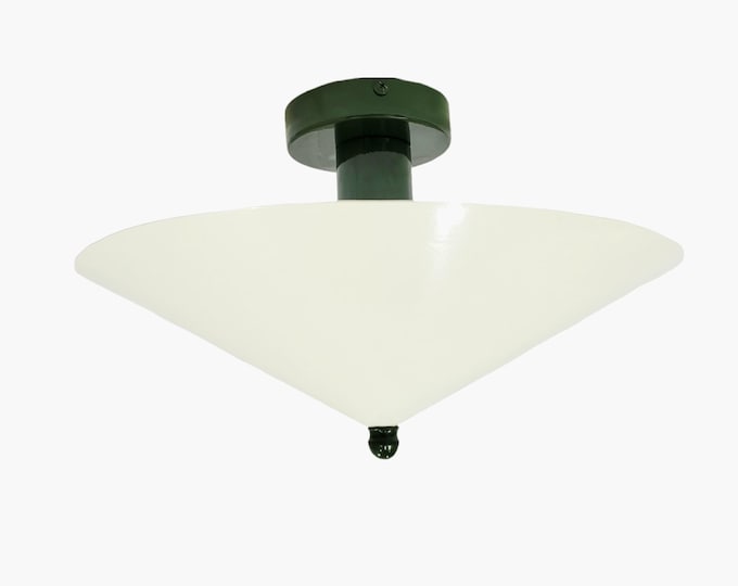 Mid century Shade 2 Light Flush Mount, Italian design ceiling light fixture Flush mount