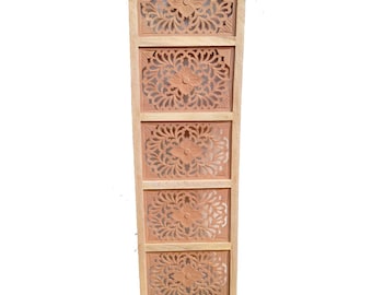 Mid century Wooden Folding Divider, Multi design Partition, Handmade Self standing separator choose from the list