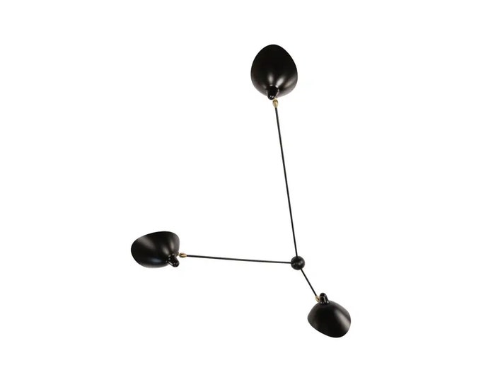 3 arm Spider Wall sconce, Handmade Brass wall light Large fixture