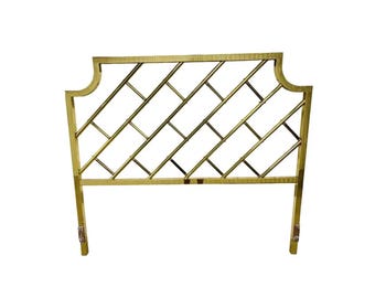 Mid century Brass Polished King Headboard, 20th Century Handmade Rococo Headboard, King/Queen French Louis XV style