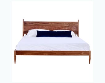 mid Century Modern bed, Louis XV style Low post High quality Bohemian Rococo Style Bed Frame
