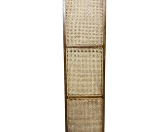 Mid century large Rattan Panel, Solid Wood Cane Room Divider, Wood Partition,  Room saperater Custom size also available