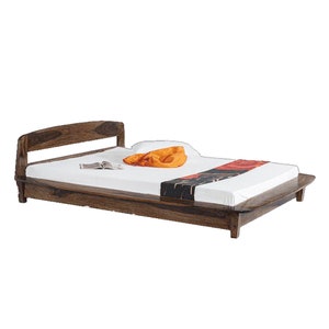 Solid wood Baker platform Bed, Handmade Low post High quality Bohemian Bed