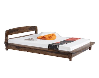 Solid wood Baker platform Bed, Handmade Low post High quality Bohemian Bed