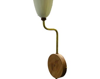 Lola Sconce handmade wood and brass wall light Italian fixture