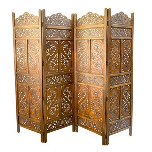 Mid century design Wooden Folding Divider, Partition, Handmade Self standing separator