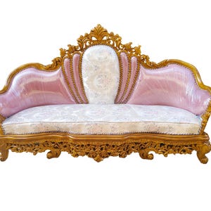 Wooden Sofa, 3 Seater Royal Look hand Carved sofa Seat For home and café or office Personalized Furniture