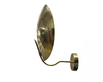 Mid-Century Modern Brass Wall Sconce: Handmade Minimalist Light Fixture