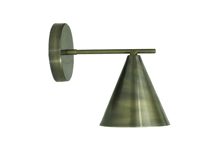 Italian brass Wall sconce, Mid-century Wall light fixture for home, handmade Sputnik Wall sconce
