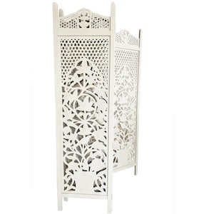 Flower Pot Style Wooden Folding Divider, Partition, Handmade Self standing separator