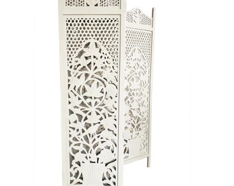 Flower Pot Style Wooden Folding Divider, Partition, Handmade Self standing separator