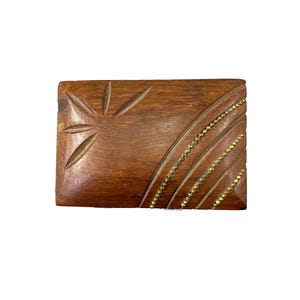 Wood Asymmetric Carving small Box, handmade Wooden tiny box, Interior décor box, mid century Home Improvement, Gift for her