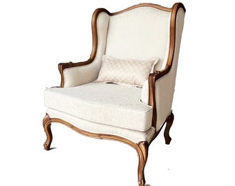 Mid century Wooden Boho Arm Chair, handmade Italian design reading Chair  home furniture set of 2
