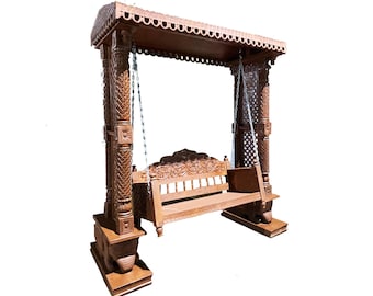 Wooden Large swing, Handmade wood Jhula, traditional décor, swing for home and café, countryside furniture