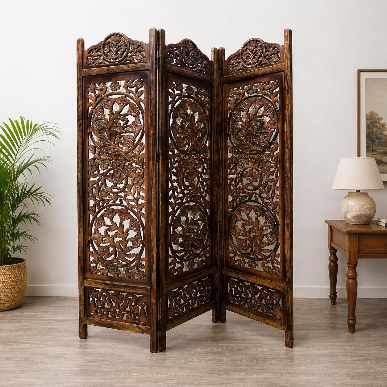 Japanese Carved Wood Room Divider - Etsy