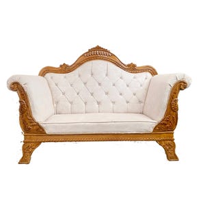 Mid Century Louis XVI Sofa, handmade Wooden Upholstery Sofa for home and office , modern furniture