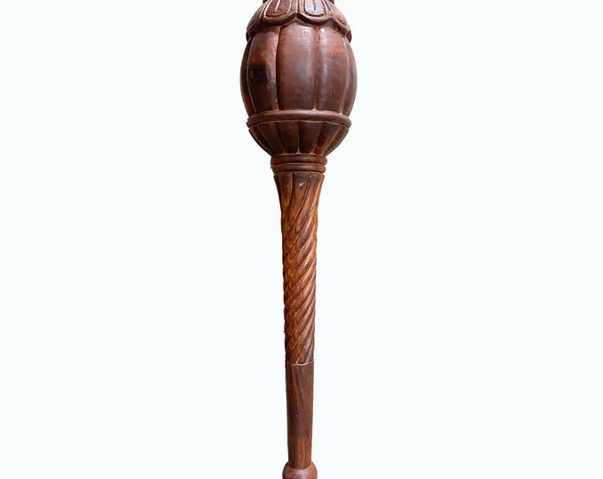 Wooden Mace, Hanuman Gada Wooden Indian Mugdar, Persian Rosewood Meel, Traditional 15 Lbs/ 7 kgs. Indian carved Club,