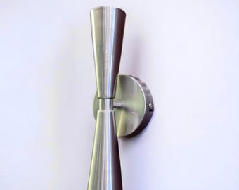 2 Light Italian Full brass Handmade Wall sconce, mid-century Wall light fixture for home