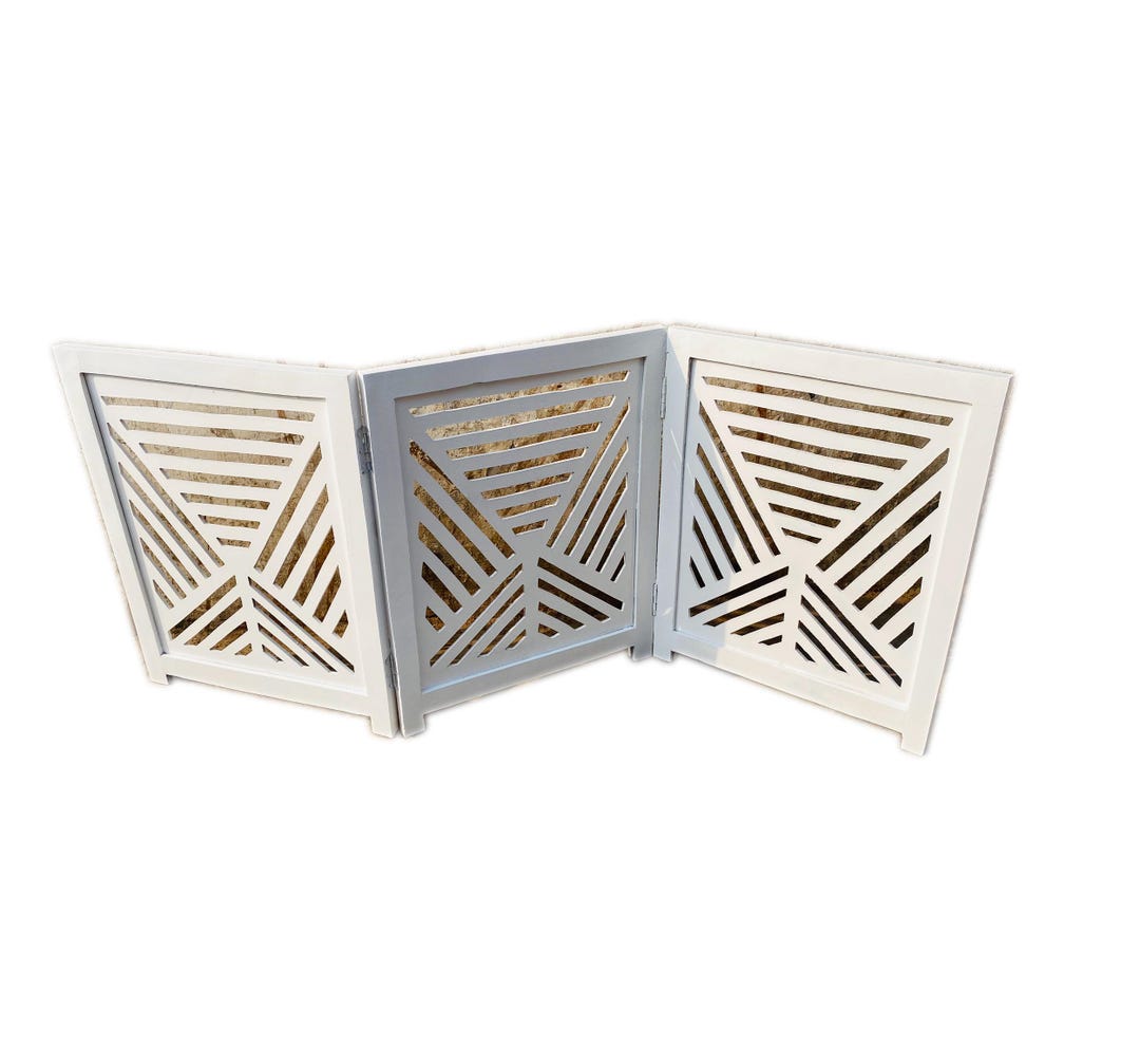 Mid-century White Wood Folding Divider: Handmade Pet/baby Partition - Etsy