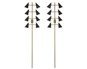 Stilnovo Monumental Large pair of wall sconce, handmade Brass large wall fixture
