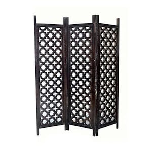 Handmade Walnut Folding Room Divider - 7 ft Tall