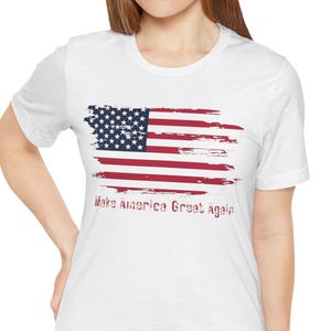 Make America Great Again Rustic Flag Shirt, American Flag TShirt, Patriotic shirt, MAGA shirt