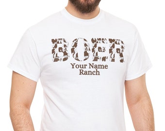 Personalized Boer Goats Letters T-shirt, Custom Boer Goat shirt, Boer Goat Rancher, Boer Goat shirt, Boer Meat Goat shirt