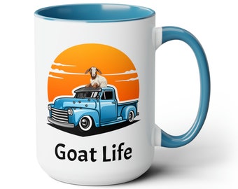Goat Life Coffee Cup 15 oz, Goat Life mug, Great funny goat cup, Dairy Goat Rancher, Boer Goat rancher, Boer Goat Lover, Goat coffee cup