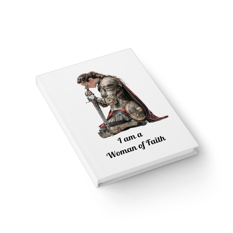 Woman of Faith Warrior Blank Journal, Prayer Warrior, Armor of God, Warrior of Faith, Christian Woman Notebook image 4