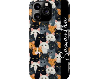 Personalized Cute cats iPhone 13 Phone Cases. These cats and kittens are the Perfect custom gift for your favorite cat lover!