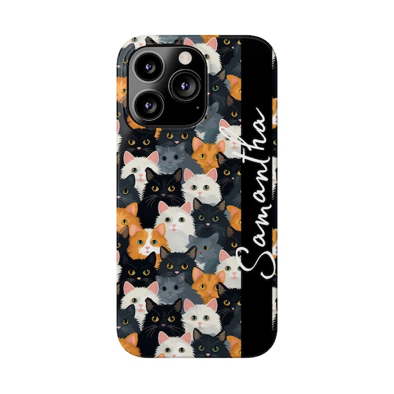 Personalized Cute cats iPhone 13 Phone Cases. These cats and kittens are the Perfect custom gift for your favorite cat lover!