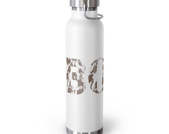 BOER Goat Letters Vacuum Insulated Bottle, 22oz. Perfect for Boer Goat rancher, Boer Goat Lover, Ranch Decor, Show Goat, Boer Meat Goat