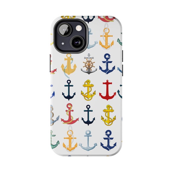 Anchors iPhone 13 Phone Cases, Brightly Colored Anchors for your Sailing and Boating Enthusiast