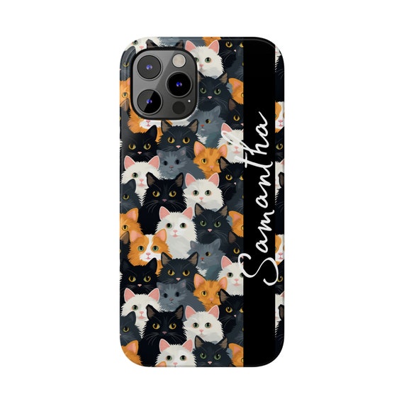 Personalized Cute cats iPhone 12 Phone Cases. These cats and kittens are the Perfect custom gift for your favorite cat lover!