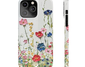 Amazing painting of Wildflowers on  iPhone 14 Phone Cases, floral painting, floral image, wildflower painting, flower painting