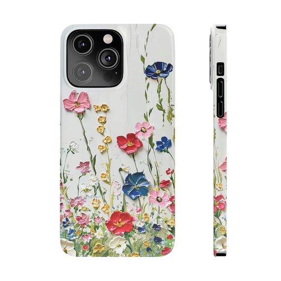 Amazing painting of Wildflowers on  iPhone 14 Phone Cases, floral painting, floral image, wildflower painting, flower painting