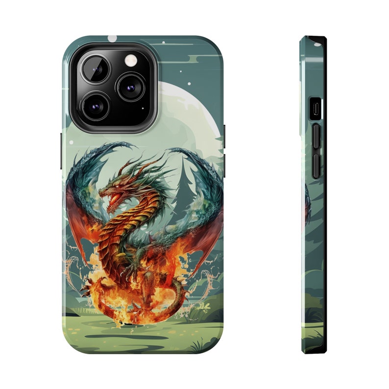 Fiery Dragon iPhone 13 Cases, Knightcore, medieval, Fantasy, Flying Dragon image 6