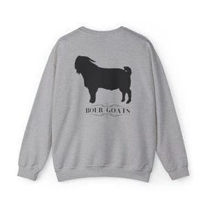 Boer Goat Sweatshirt, Boer goat rancher, boer goats, Boer Goat shirt, Boer Goat Lover Sport Grey