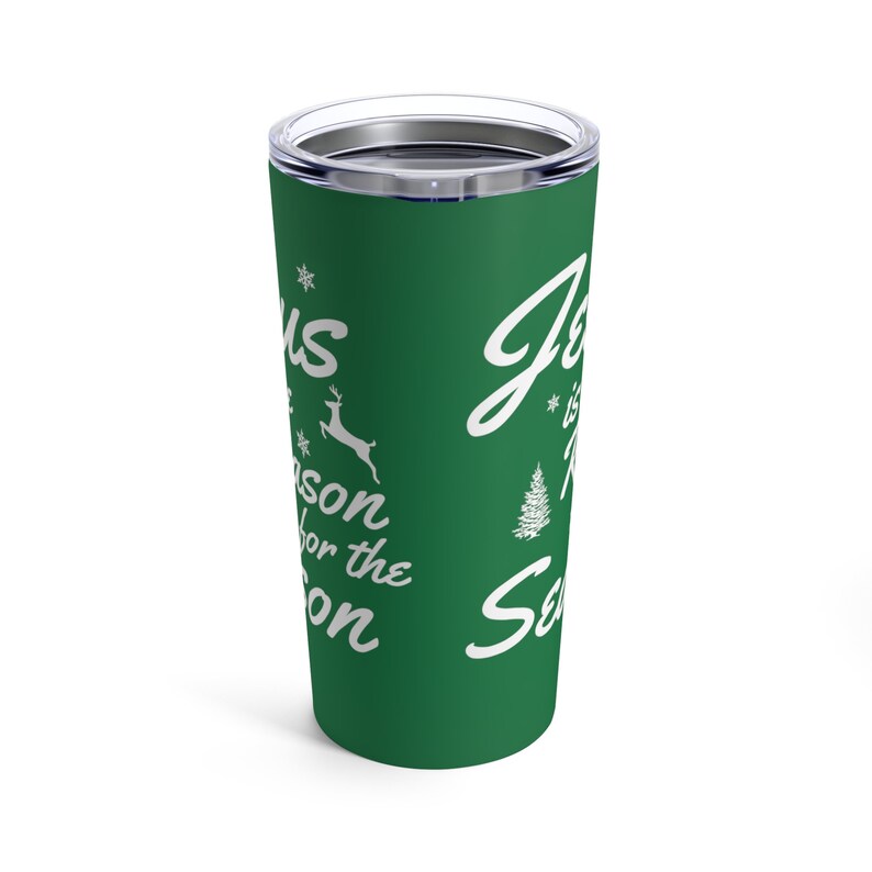 Jesus is the Reason for the Season Tumbler 20oz, Have a Very Merry Christmas with this cute Christmas Mug image 2