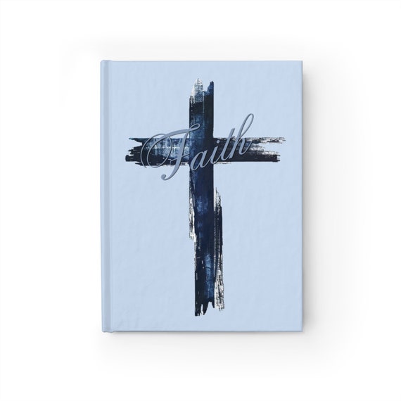 Faith and the Cross Blank Journal, Prayer Warrior, Christian Notebook, Prayer Warrior, Warrior of Faith, Christian Woman.