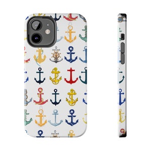 Anchors iPhone 12 cases. Brightly Colored Anchors for your Sailing and Boating Enthusiast image 2