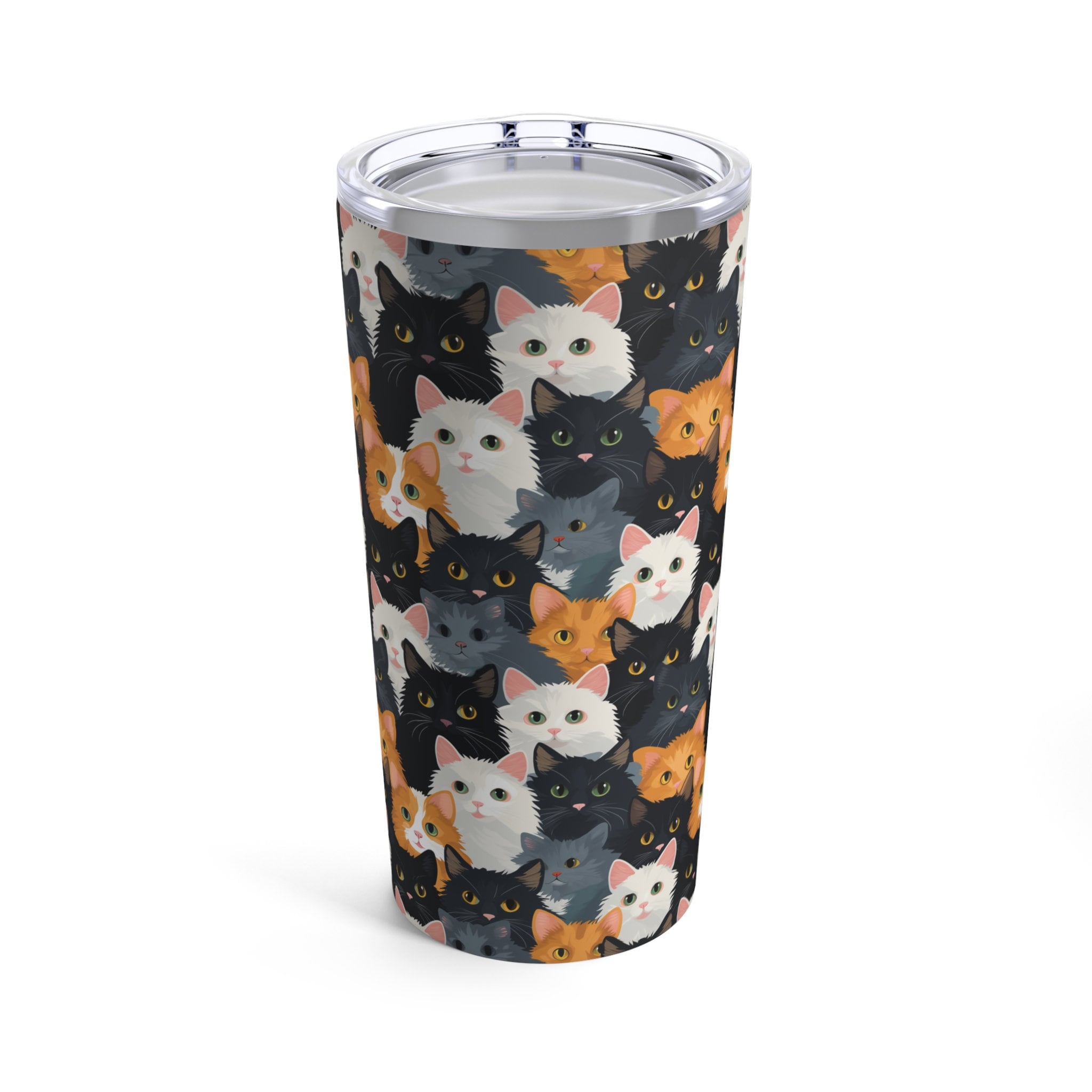 Cute Cats Insulated cup 20oz. Great gift for Cat Lovers, cat mama, Cat coffee cup, kittens